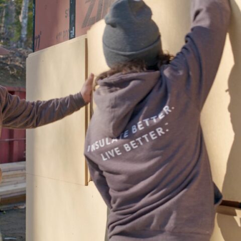 Square edge, tongue and groove edges interlock to create strong rigid insulation assemblies