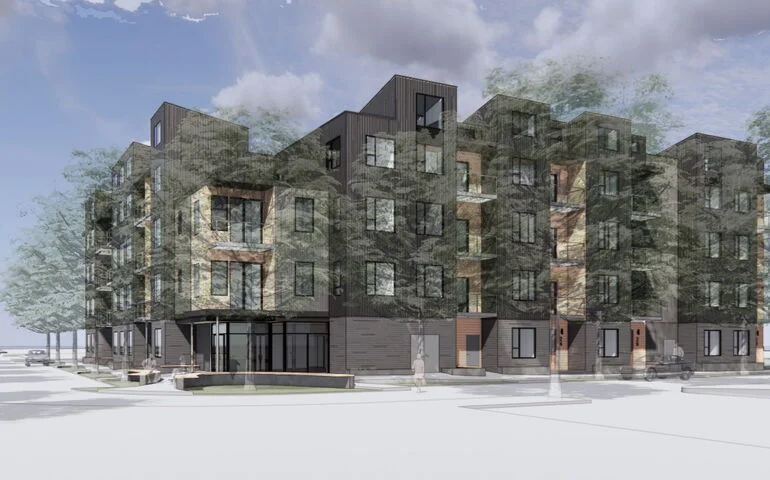 rendering of the Seavey Terraces apartment complex